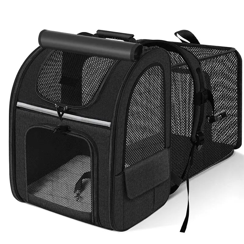 Sac à dos chat extensible avec abri - Confort total - vue 2